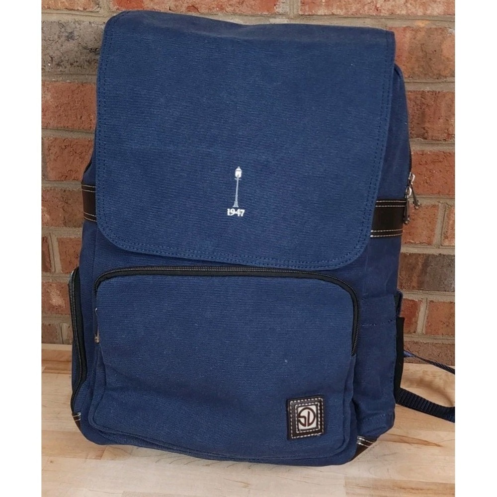 Straight Down Hearst Blue Canvas Backpack Laptop Bag Carmel Golf Charlotte NEW‎